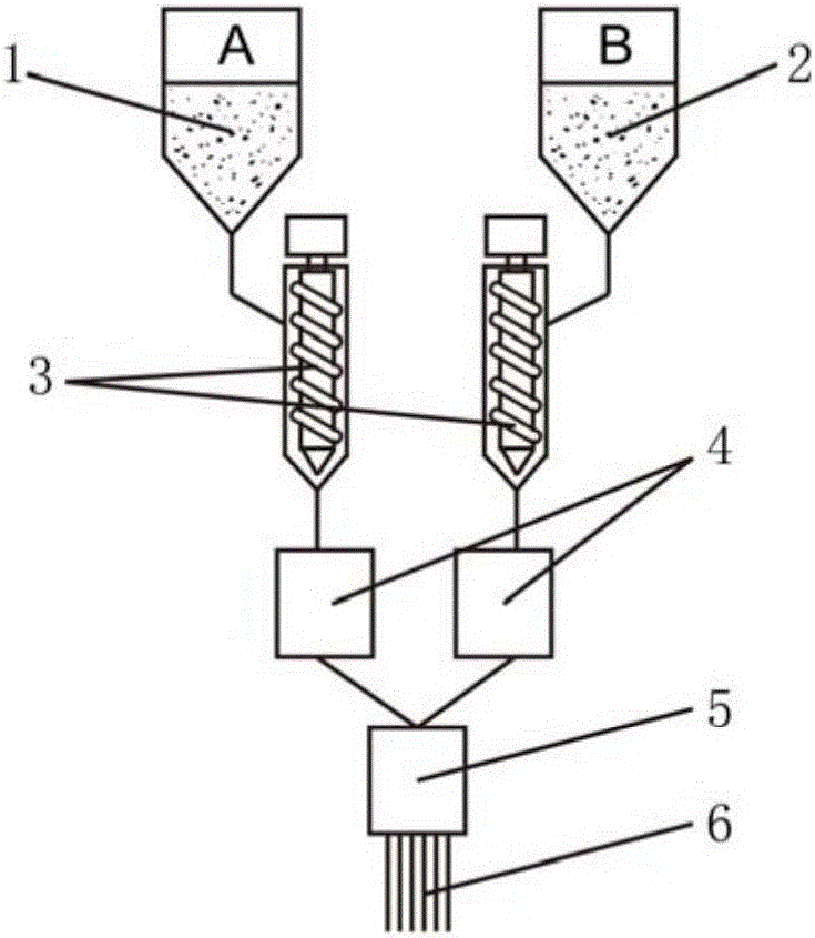 Flame-retardant polyamide 6 composite fiber and preparation method thereof