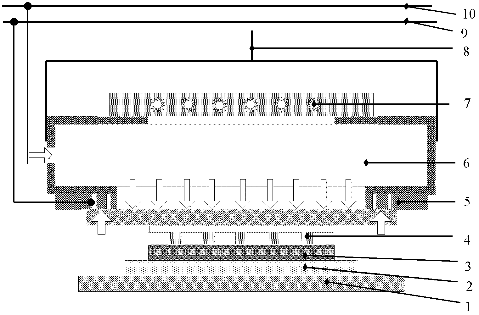 Device and method for large-area nano imprinting photoetching