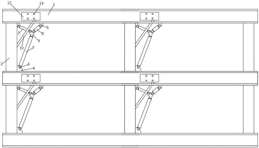 Friction-lasso composite energy-consumption type assembly style steel beam column system capable of vibrating multi-levelly