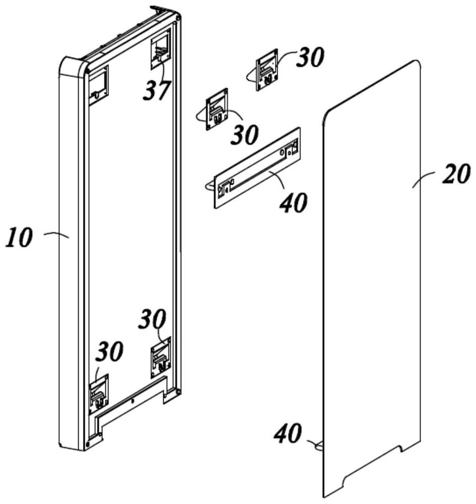 Refrigerator door with replaceable door panel