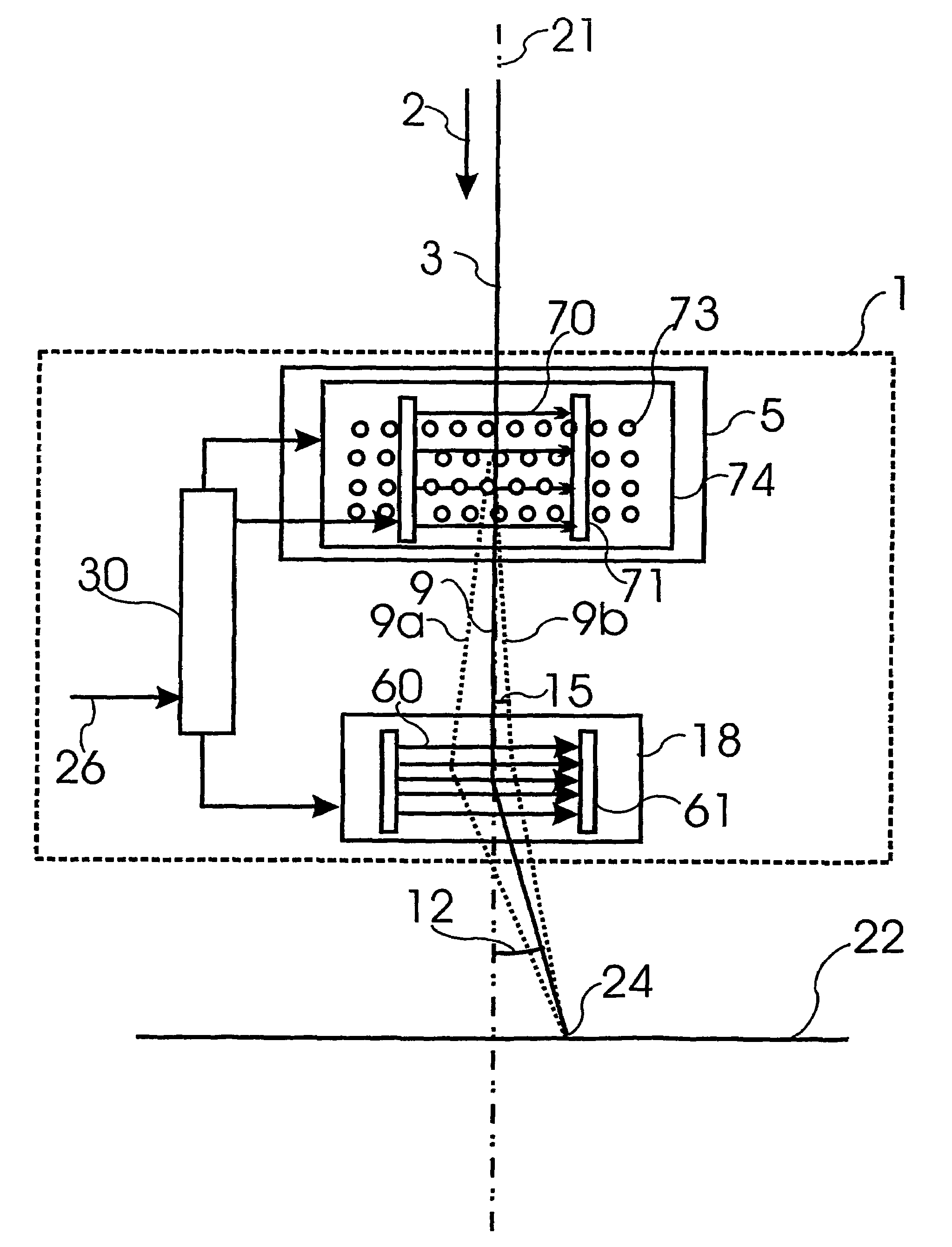 Deflection system for a particle beam device