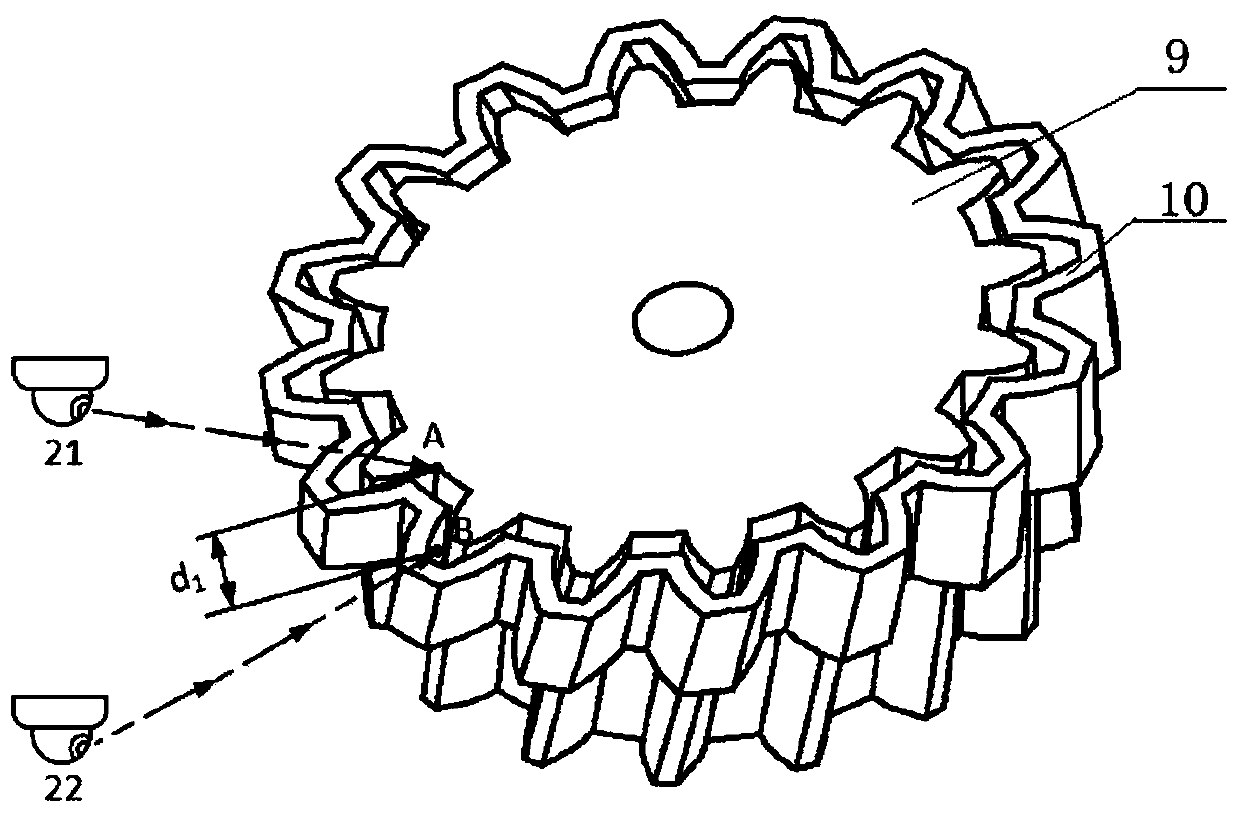 Layer-by-layer heating device for cylindrical bevel gears and method thereof