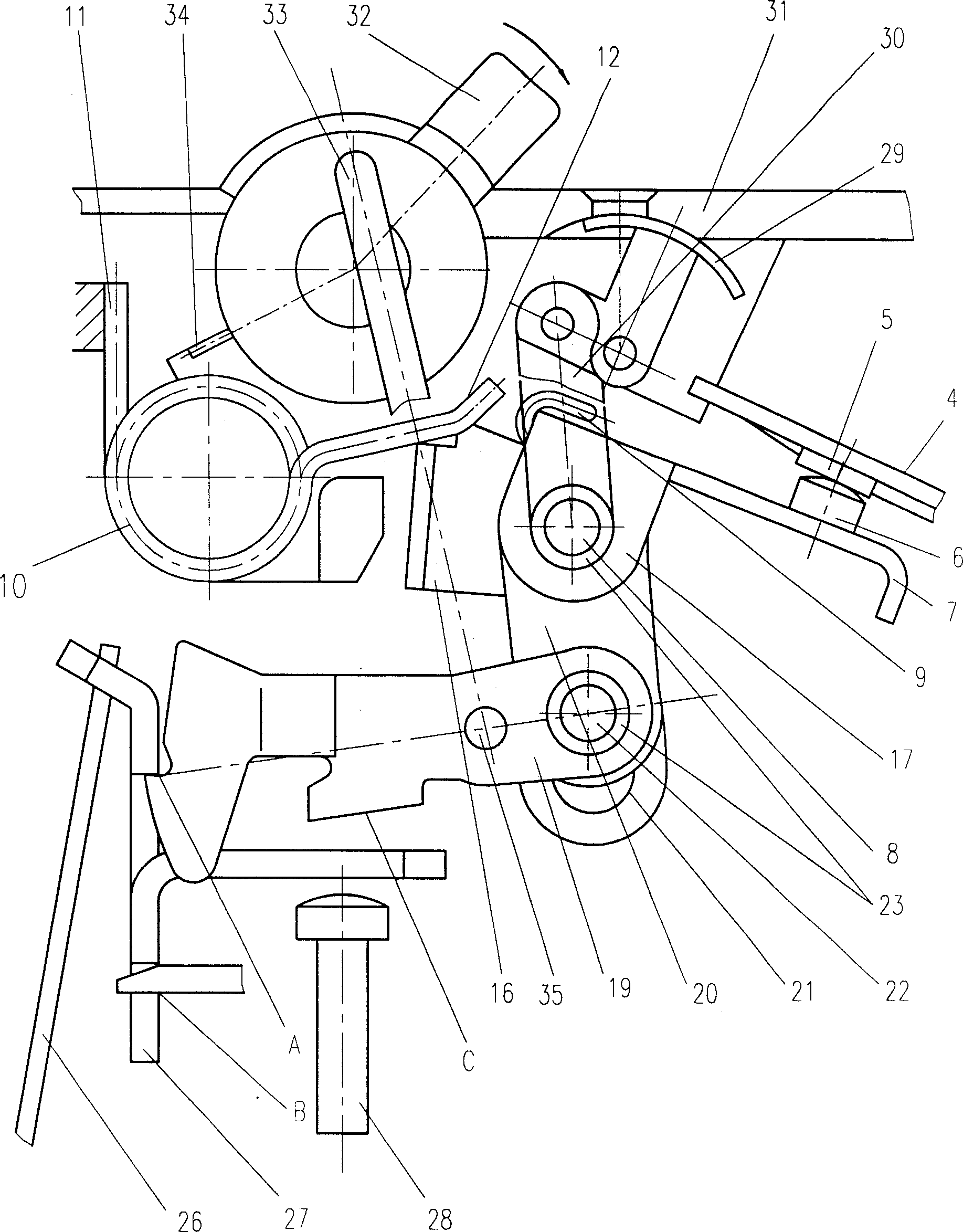 Mechanism for operating small circuit breaker