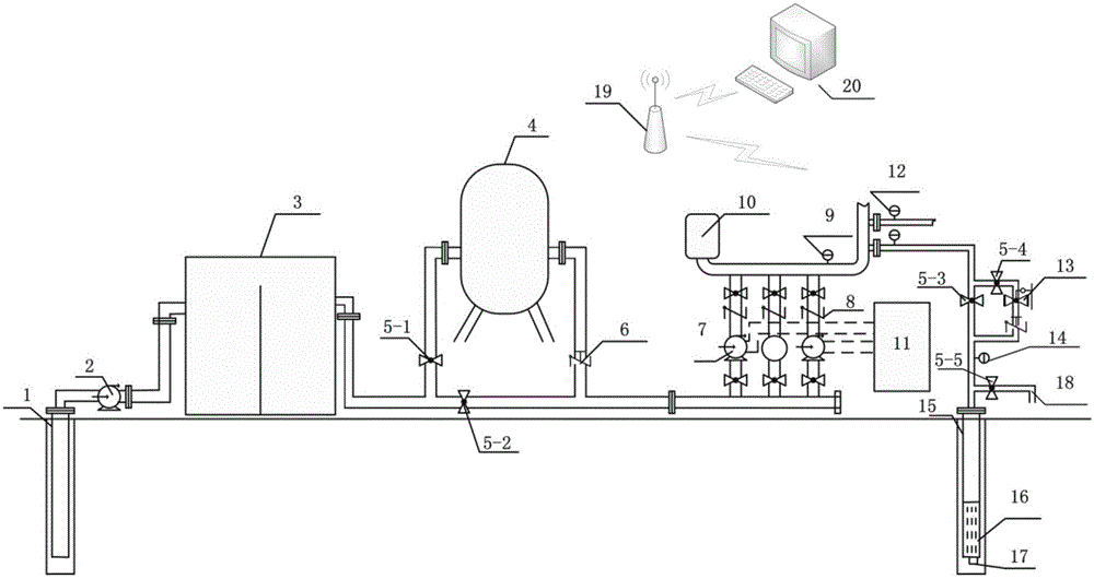 Single-well single-control pumping and injection integrated system and control method thereof