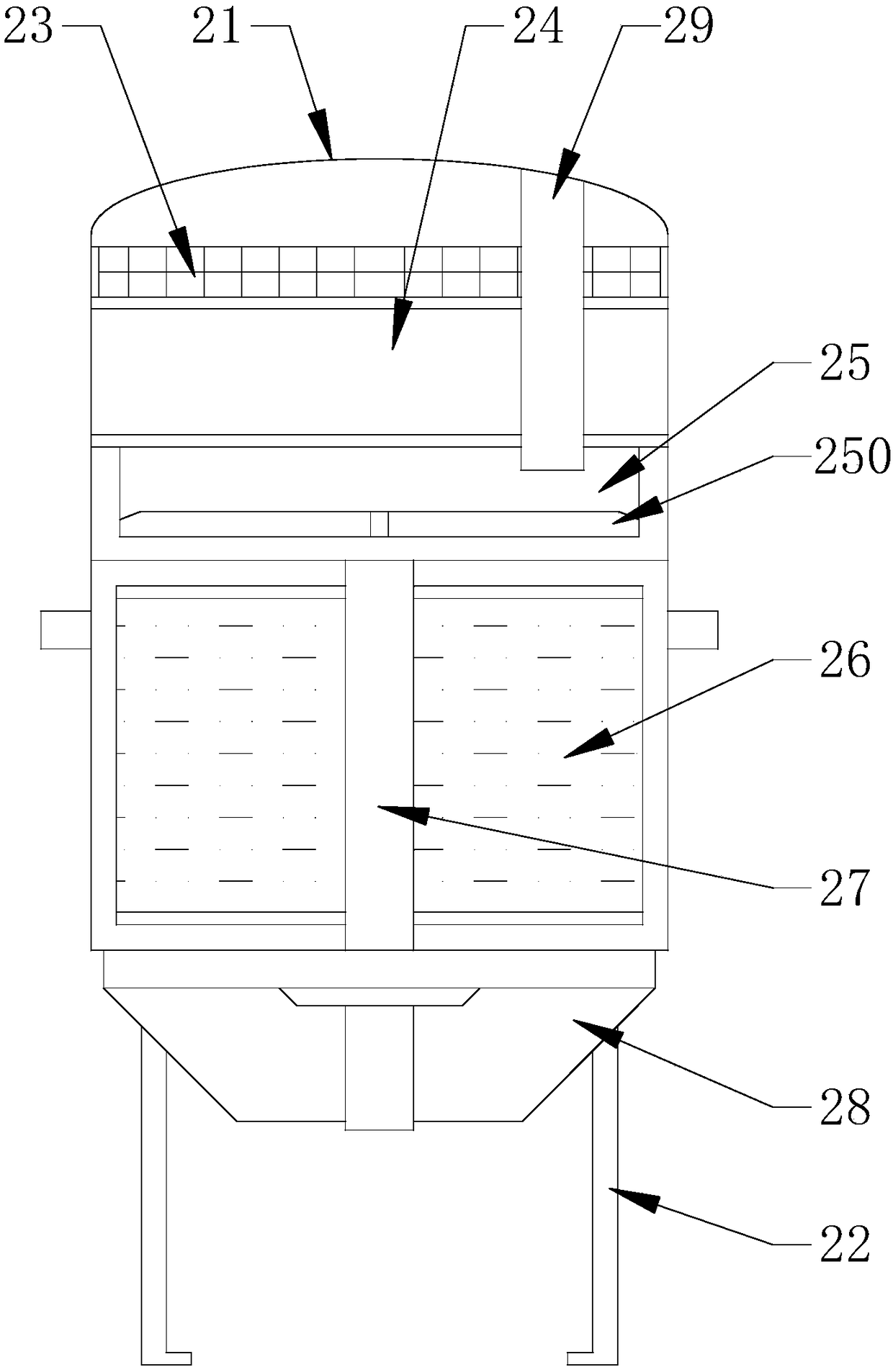 Industrial waste water treatment device