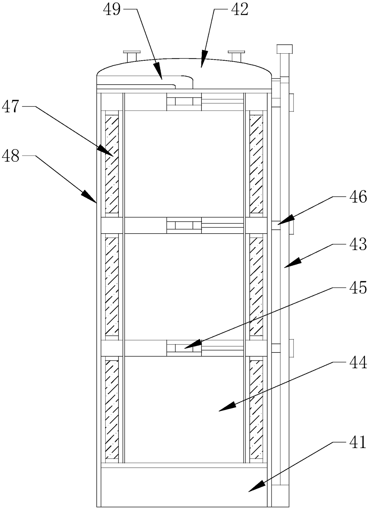 Industrial waste water treatment device