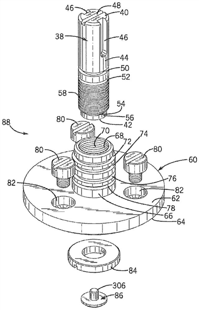 Self-centering guide rod system for a rifle scope turret