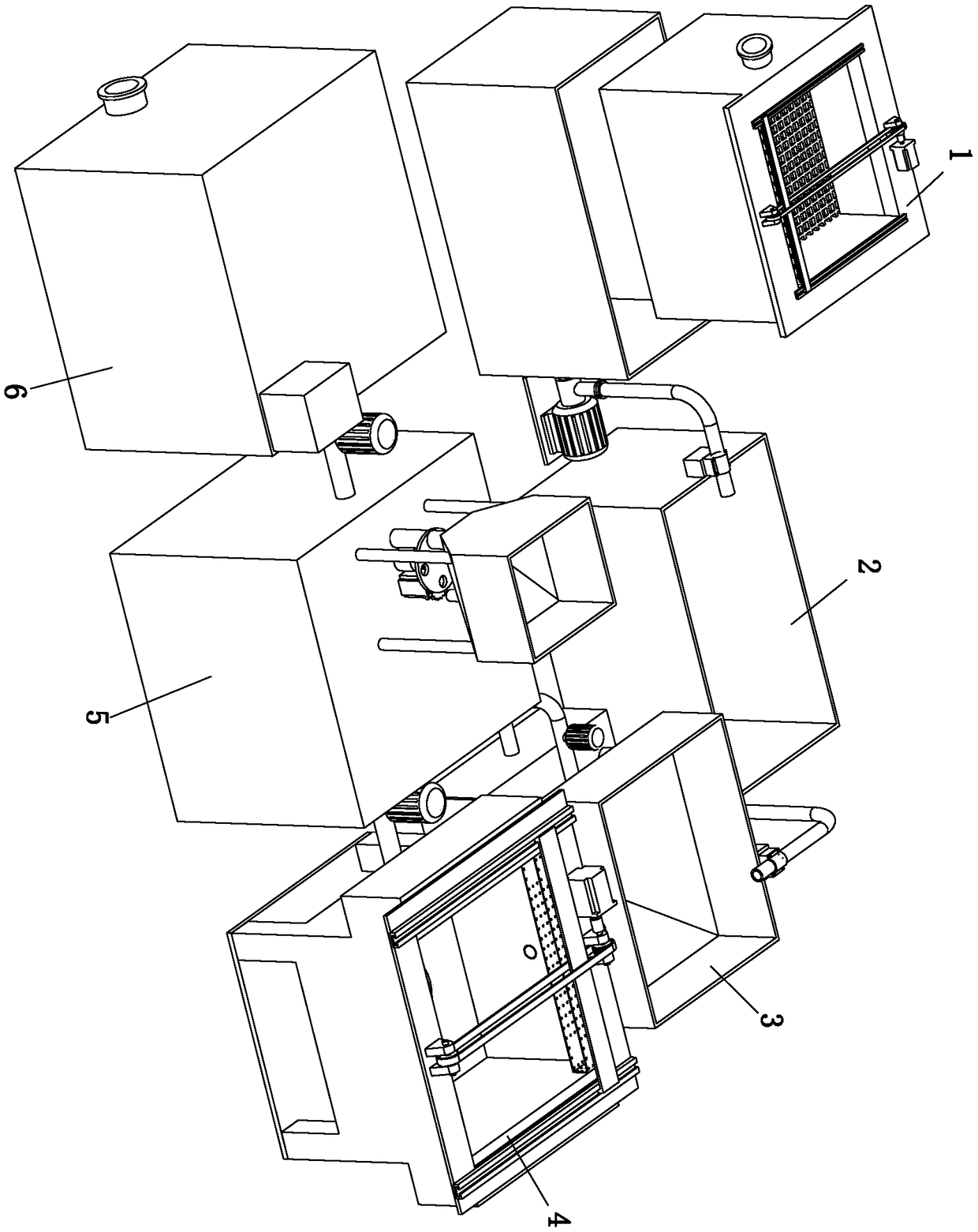 Working method of domestic sewage treatment equipment