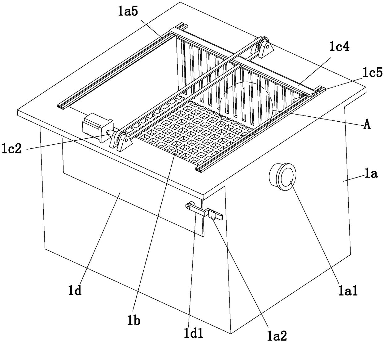 Working method of domestic sewage treatment equipment