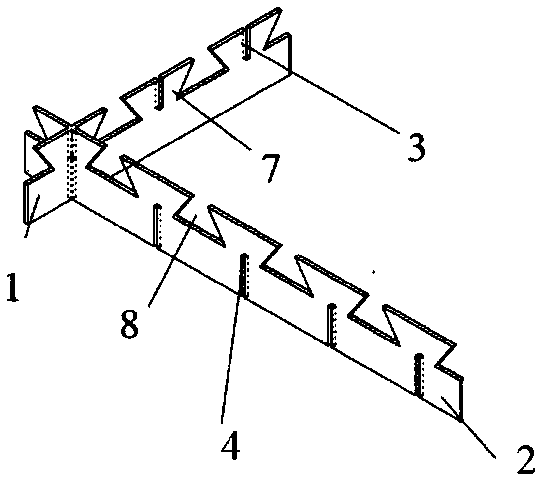 Shear connecting part, mounting structure and construction method of UHPC waffle slab combined beam bridge