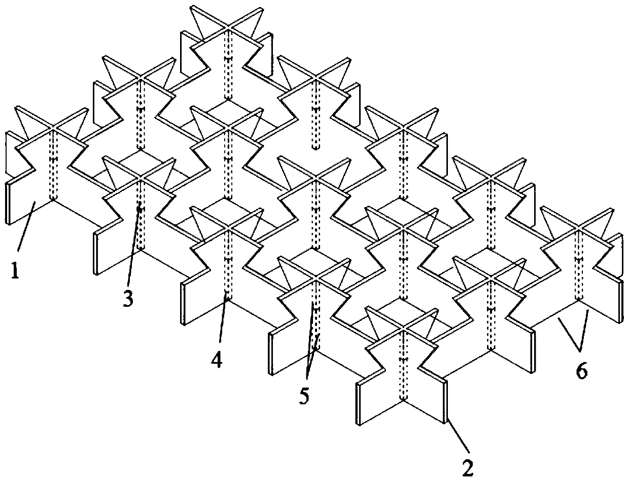 Shear connecting part, mounting structure and construction method of UHPC waffle slab combined beam bridge