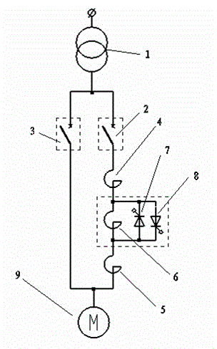 High-voltage soft start main circuit