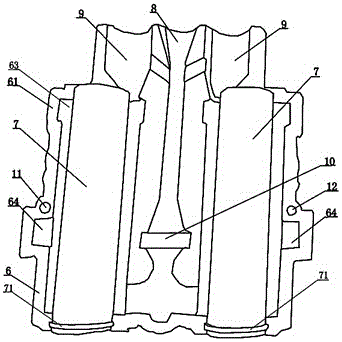 Hydraulic rotation valve casting and die thereof