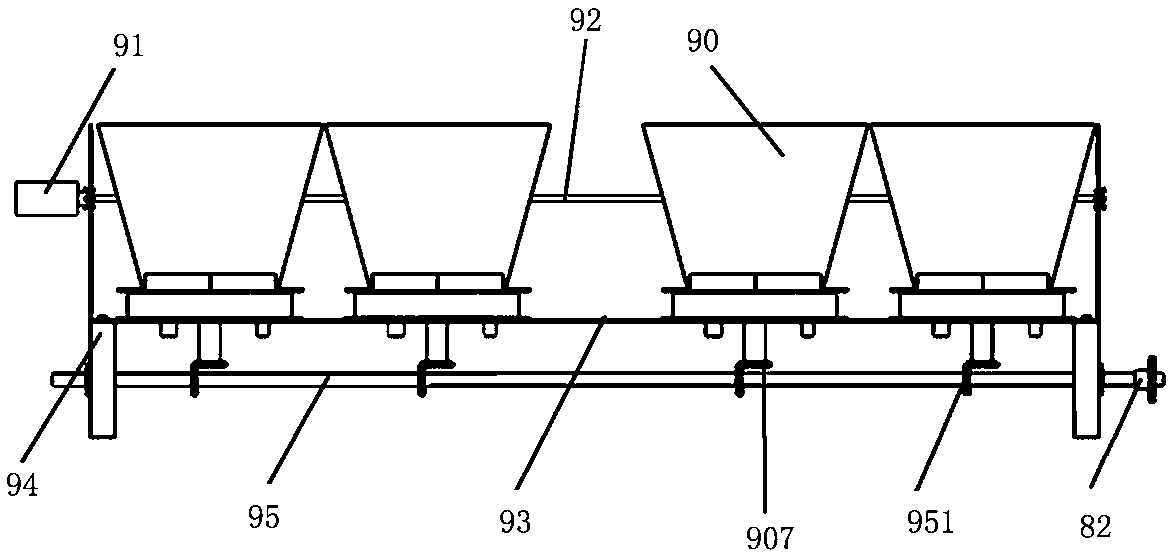 Vertical honeycomb-briquette-shaped tobacco rotary tillage, ridging and fertilization machine