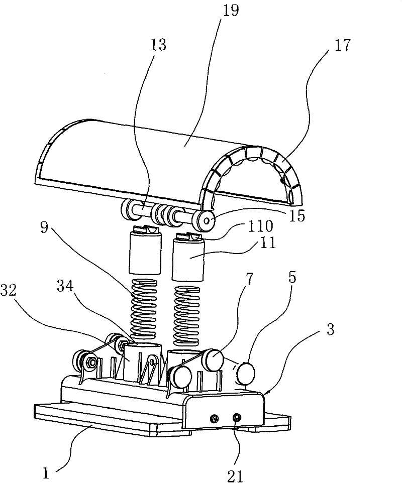 Traction massage machine for lumbar vertebra