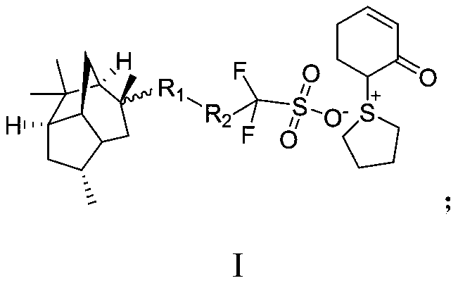 Sulfonium sulfonate salt photoacid generator synthesized from cedrol and synthesis method for sulfonium sulfonate salt photoacid generator