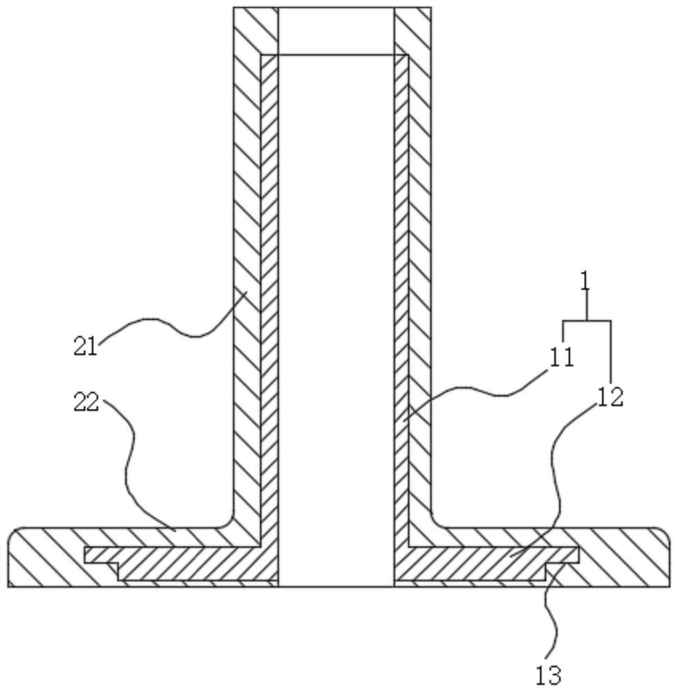 Integrated cast-embedded connecting pipe and shell and preparation process thereof