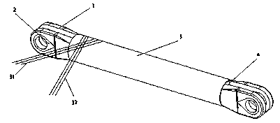 Aerial tube-shaped carbon fiber composite rod piece and manufacturing method thereof