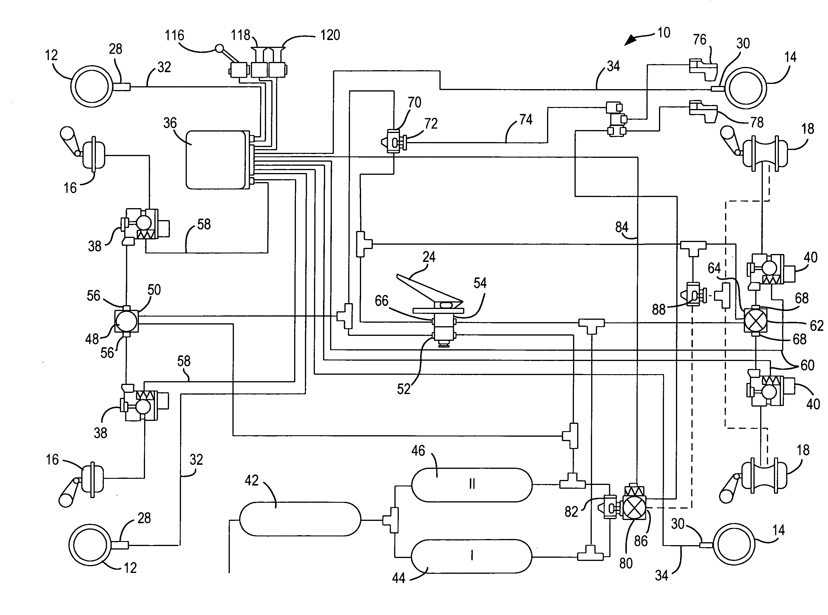 Electrically controlled brake system