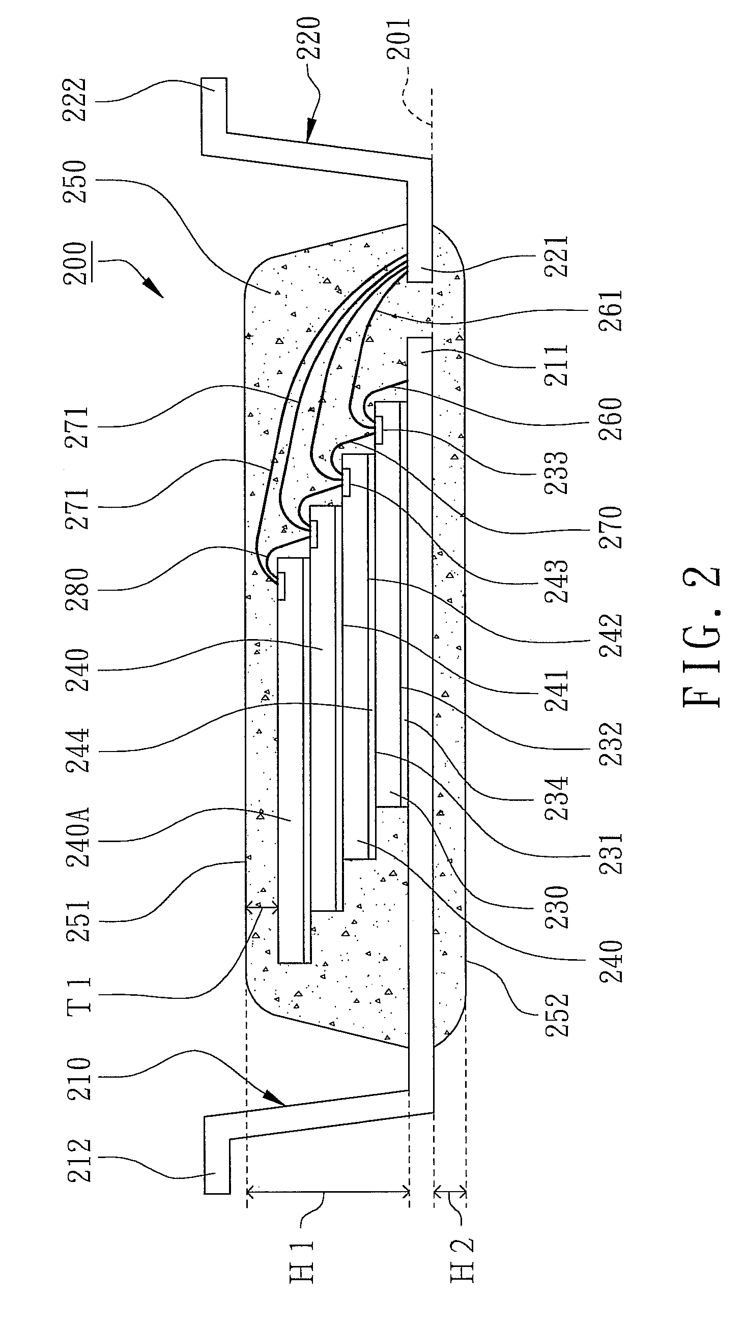 Col (chip-on-lead) multi-chip package