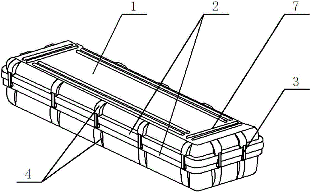 A glass fiber reinforced plastic composite packaging box