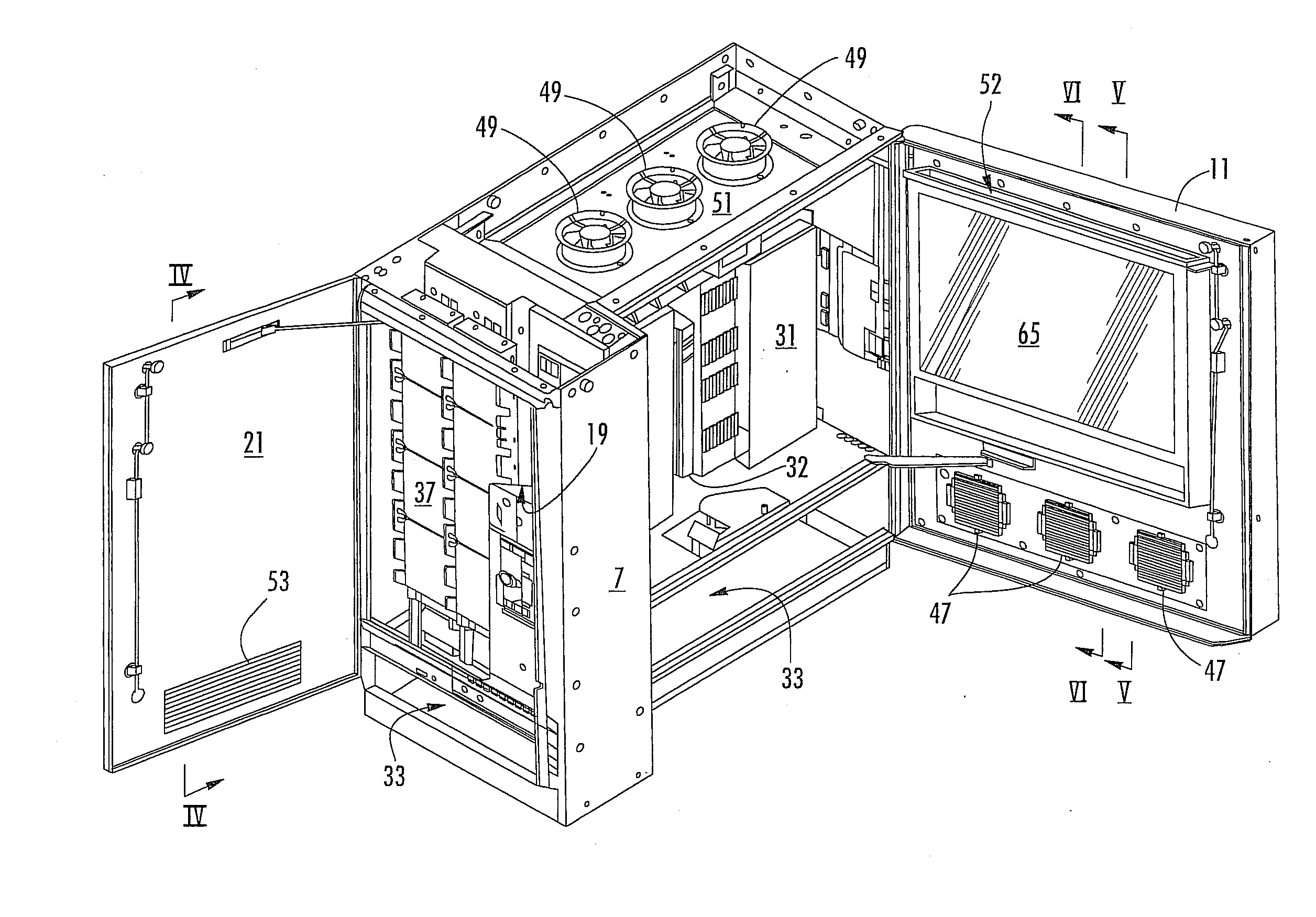 Outside plant cabinet thermal system