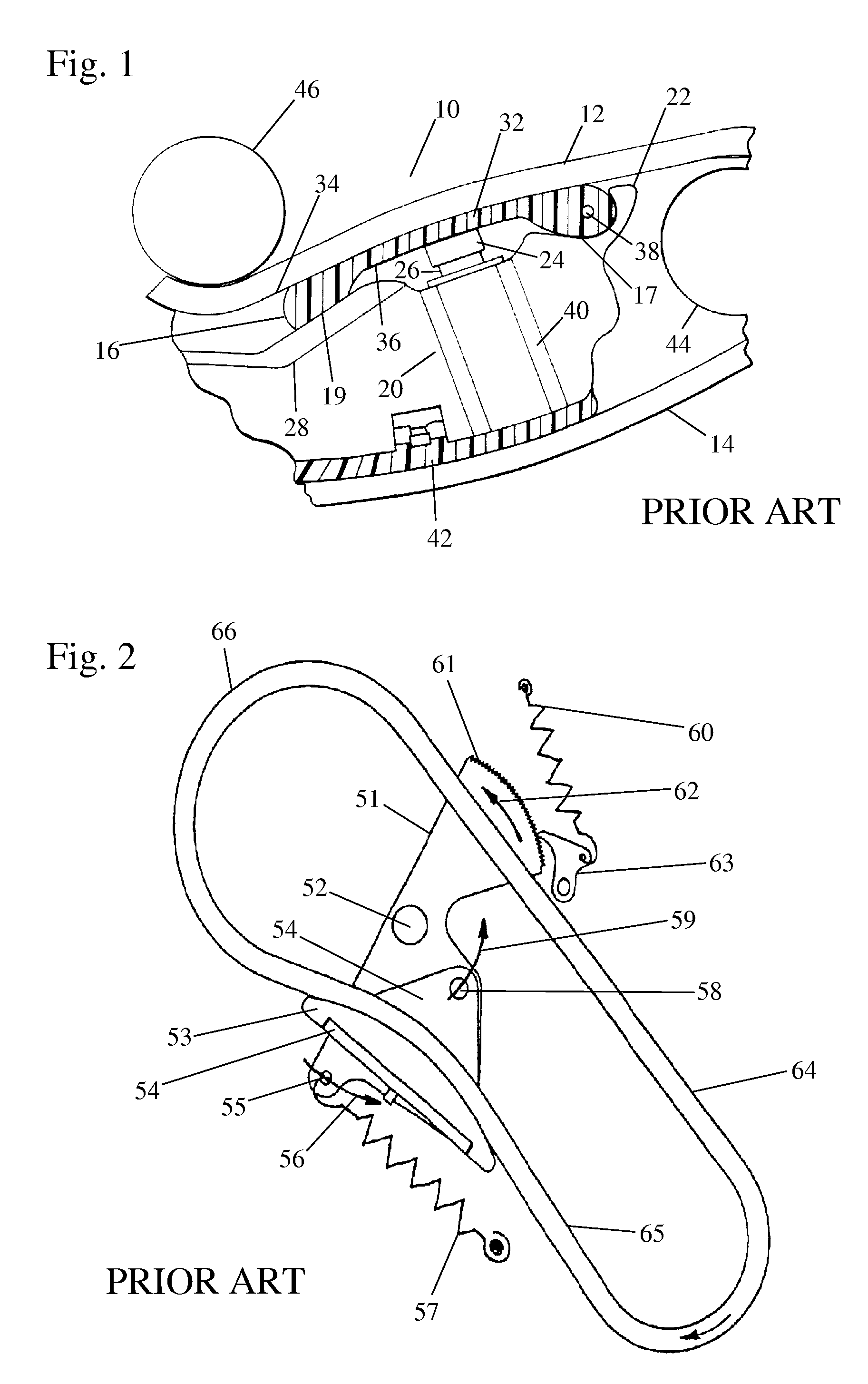 Pivot arm tensioner with sliding ratchet mechanism