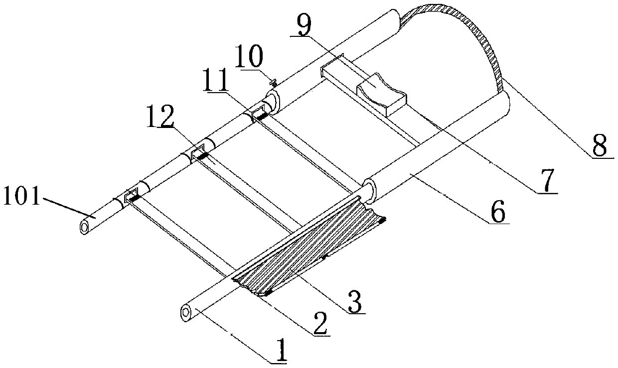 A combined medical stretcher for outdoor rescue