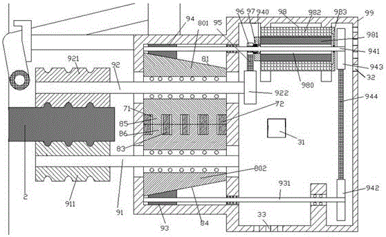 An automatic cleaning and maintenance device that uses ventilation fans to dissipate heat and is used for bridges