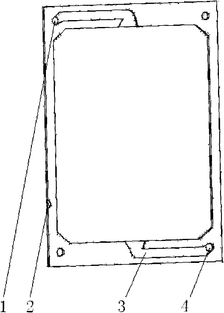 Electrode frame structure of redox flow battery