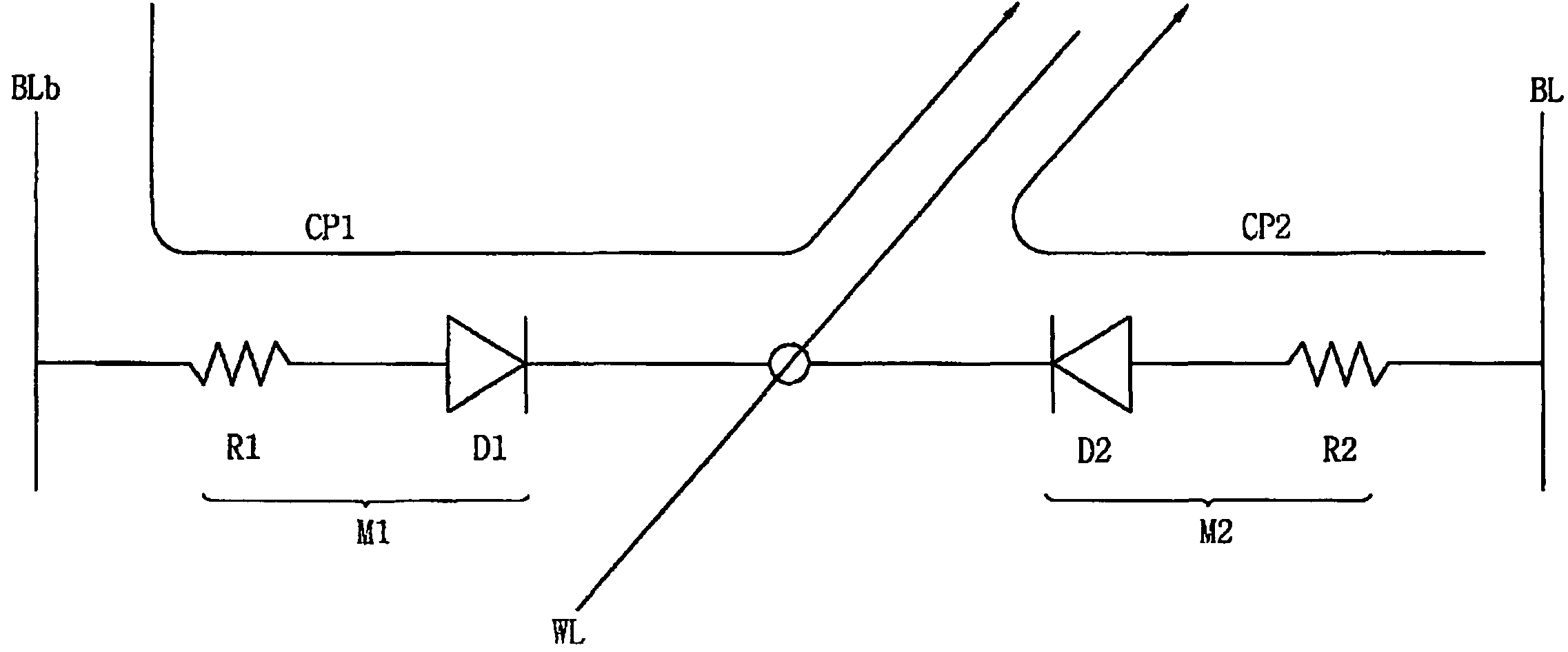 Memory cell of a resistive semiconductor memory device, a resistive semiconductor memory device having a three-dimensional stack structure, and related methods