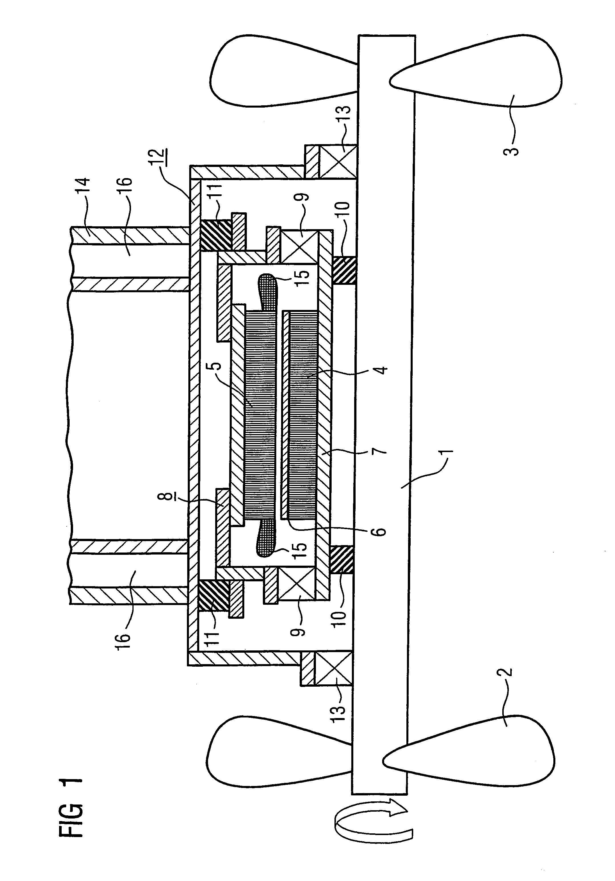 Shock-proof electric marine engine, e.g. engine or generator