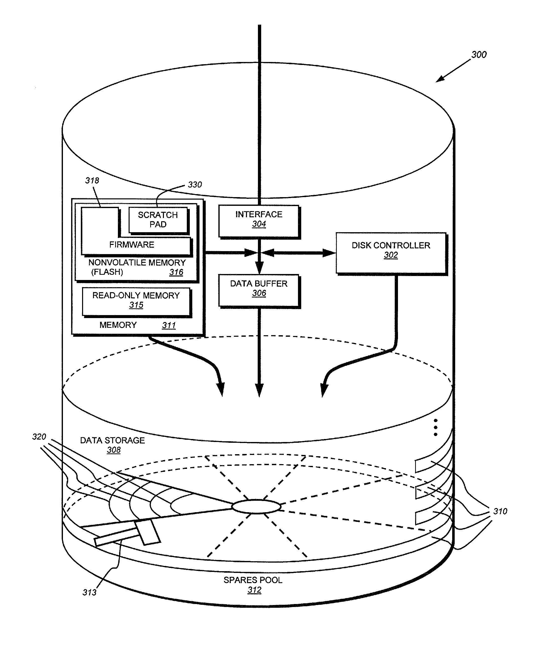 System and method for logging disk failure analysis in disk nonvolatile memory