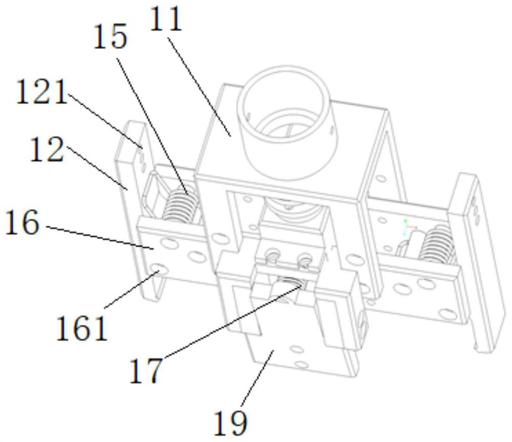 Grabbing device for replacing battery of unmanned aerial vehicle