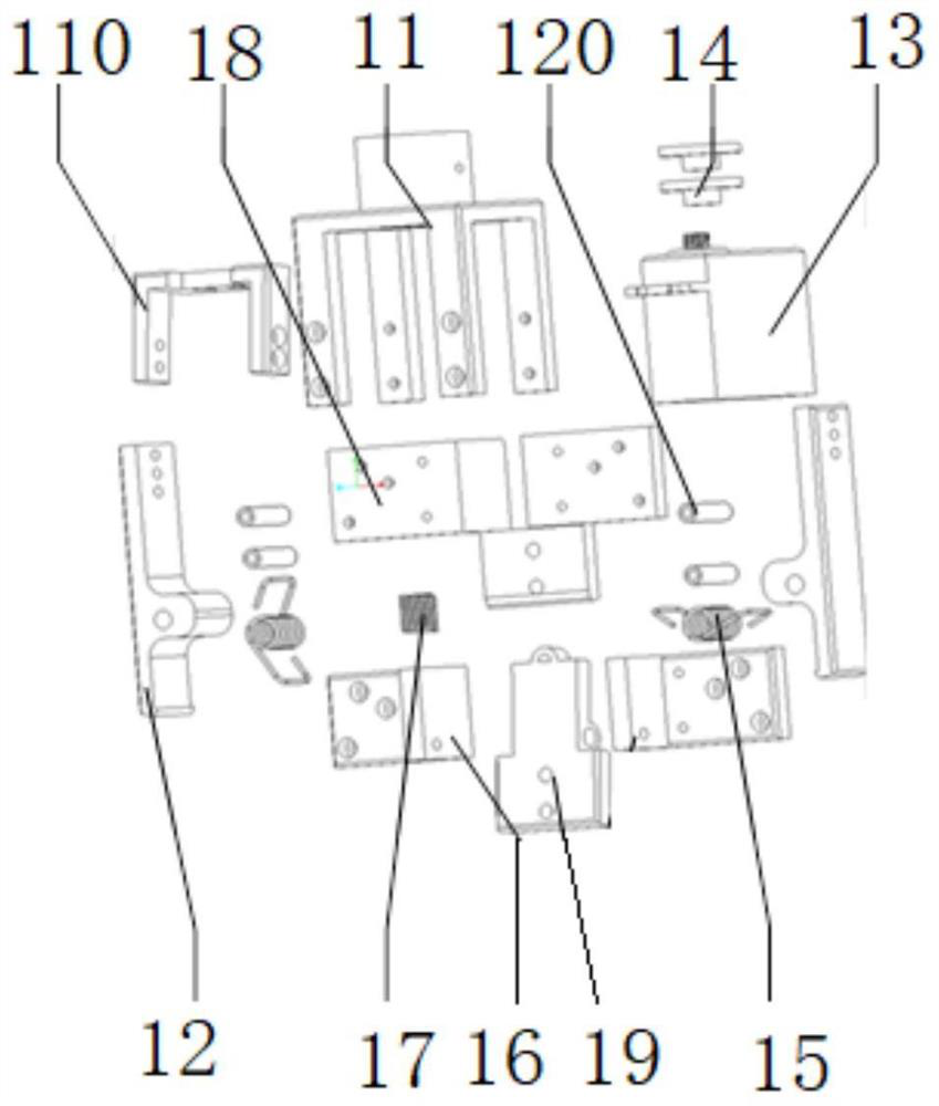 Grabbing device for replacing battery of unmanned aerial vehicle