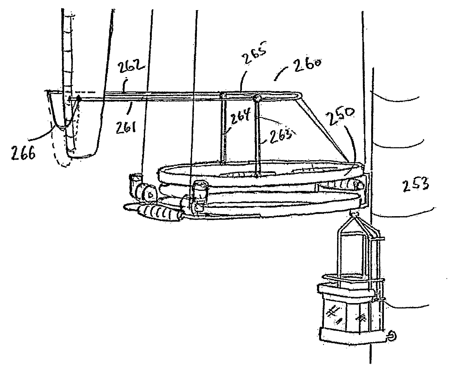 Device for enabling access to a structure above ground level