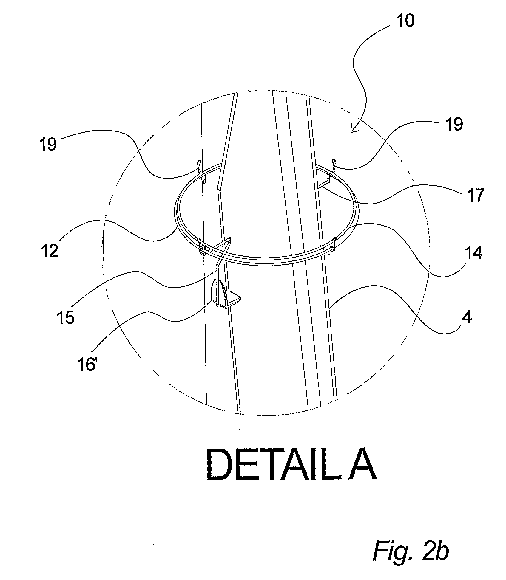 Device for enabling access to a structure above ground level