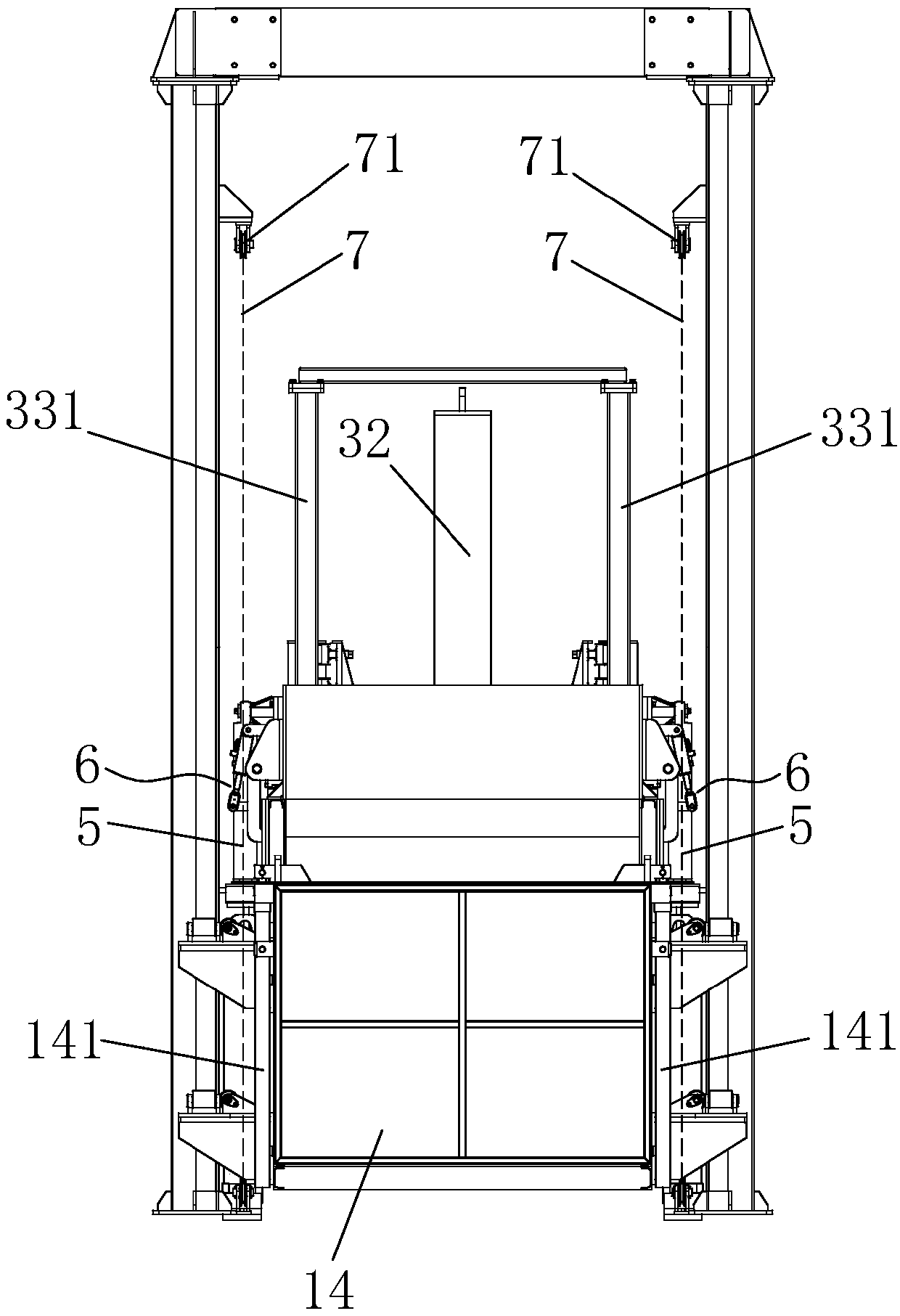 Vertical-compressing machine for garbage with pressing head capable of being overturned