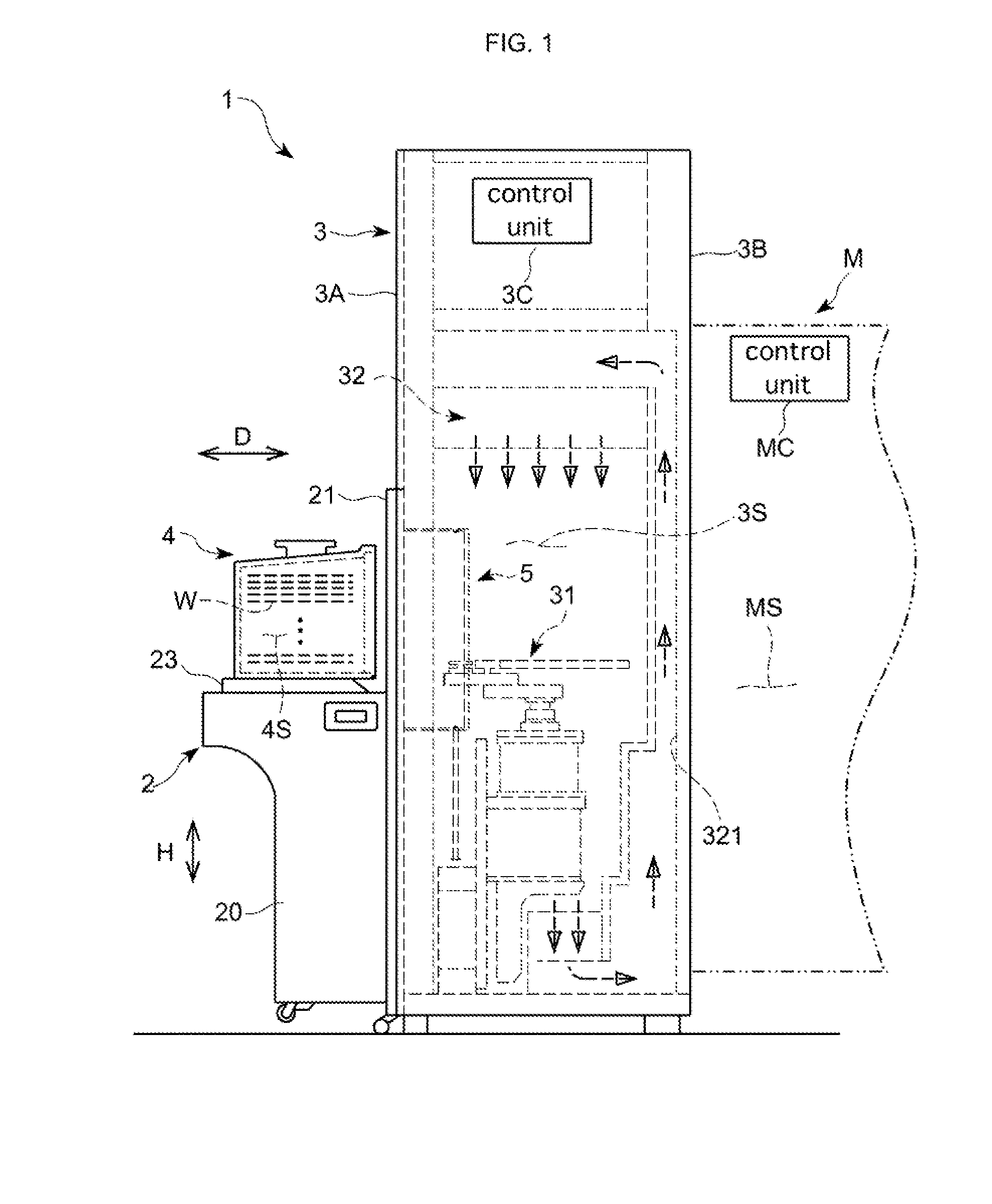 Door opening and closing apparatus, transfer apparatus, and storage container opening method