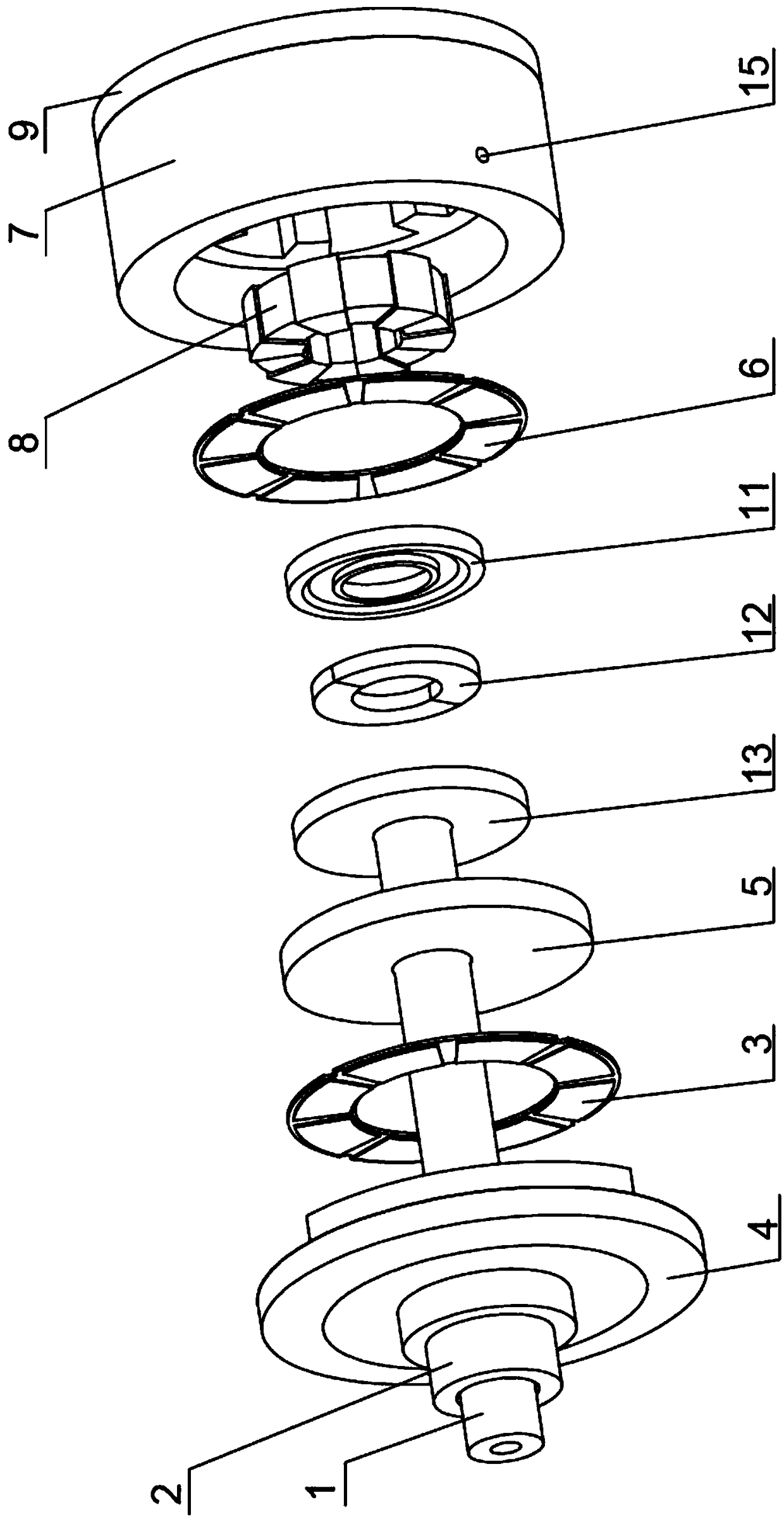 Ultrahigh-speed disc type permanent magnet synchronous motor