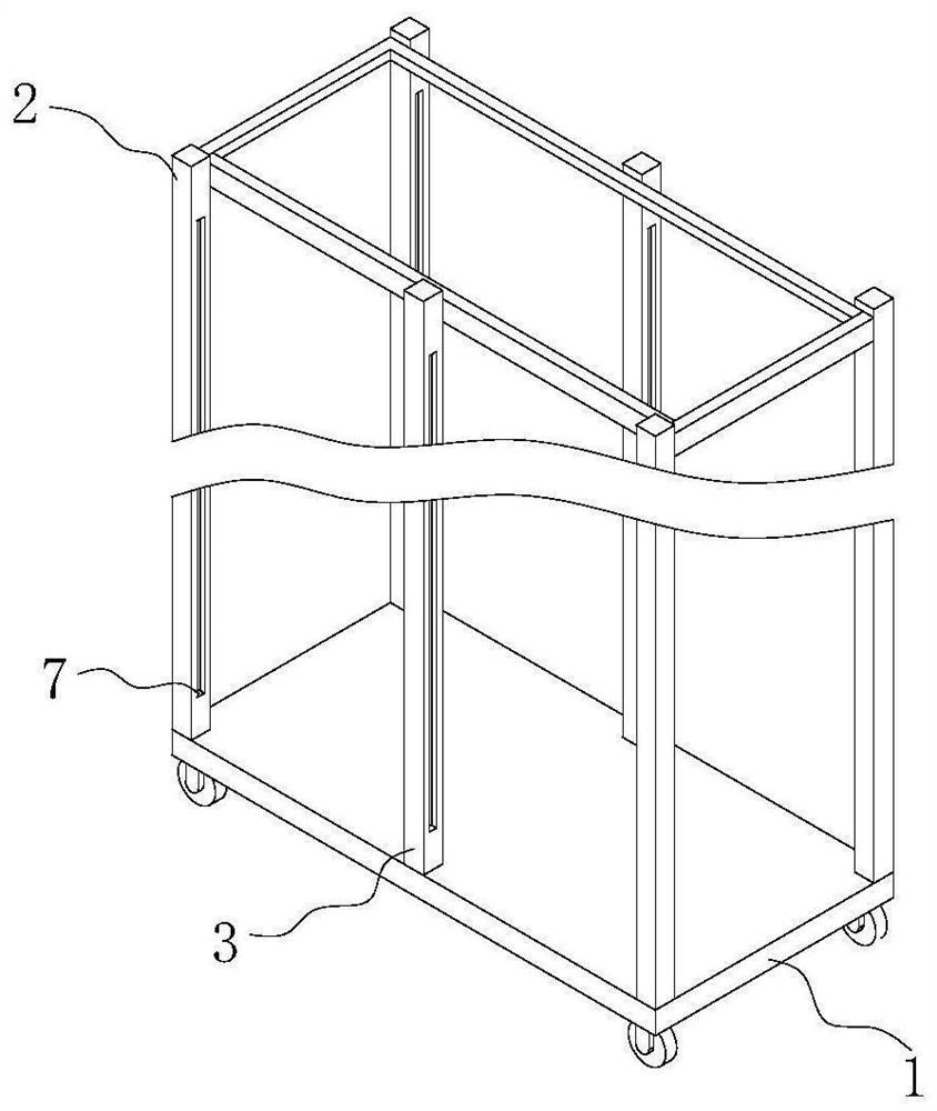 Convenient-adjusted sterilizing tray frame vehicle for capsicum processing