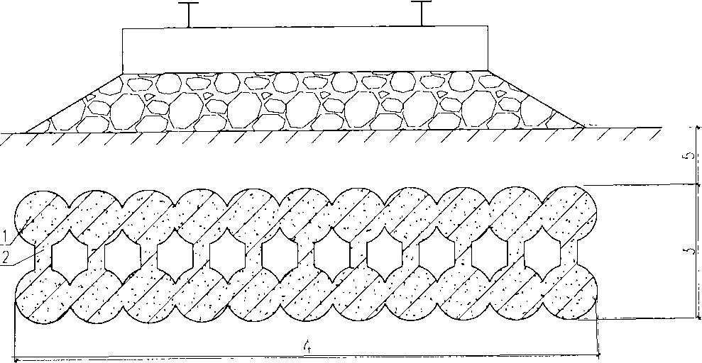 Grouting pile sandwich panel wave barrier