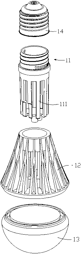 Bulb and LED bulb radiating structure