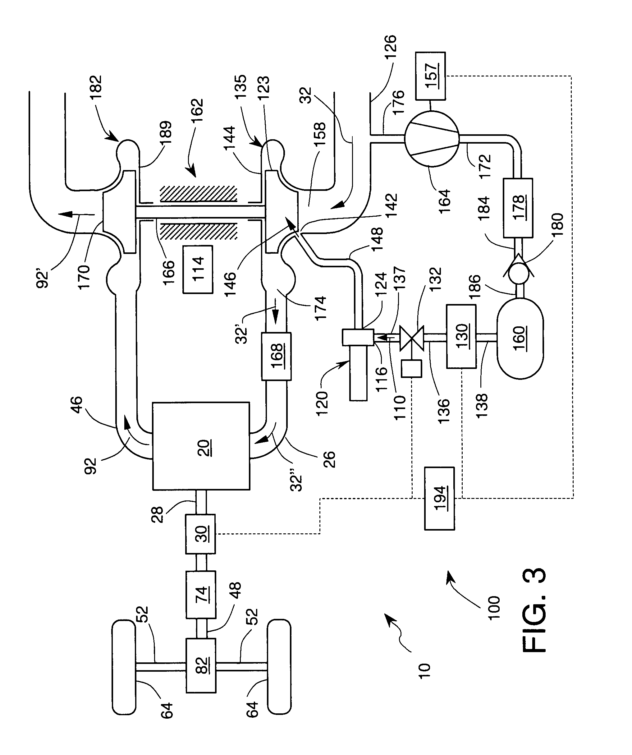 Turbocharged internal combustion engine system