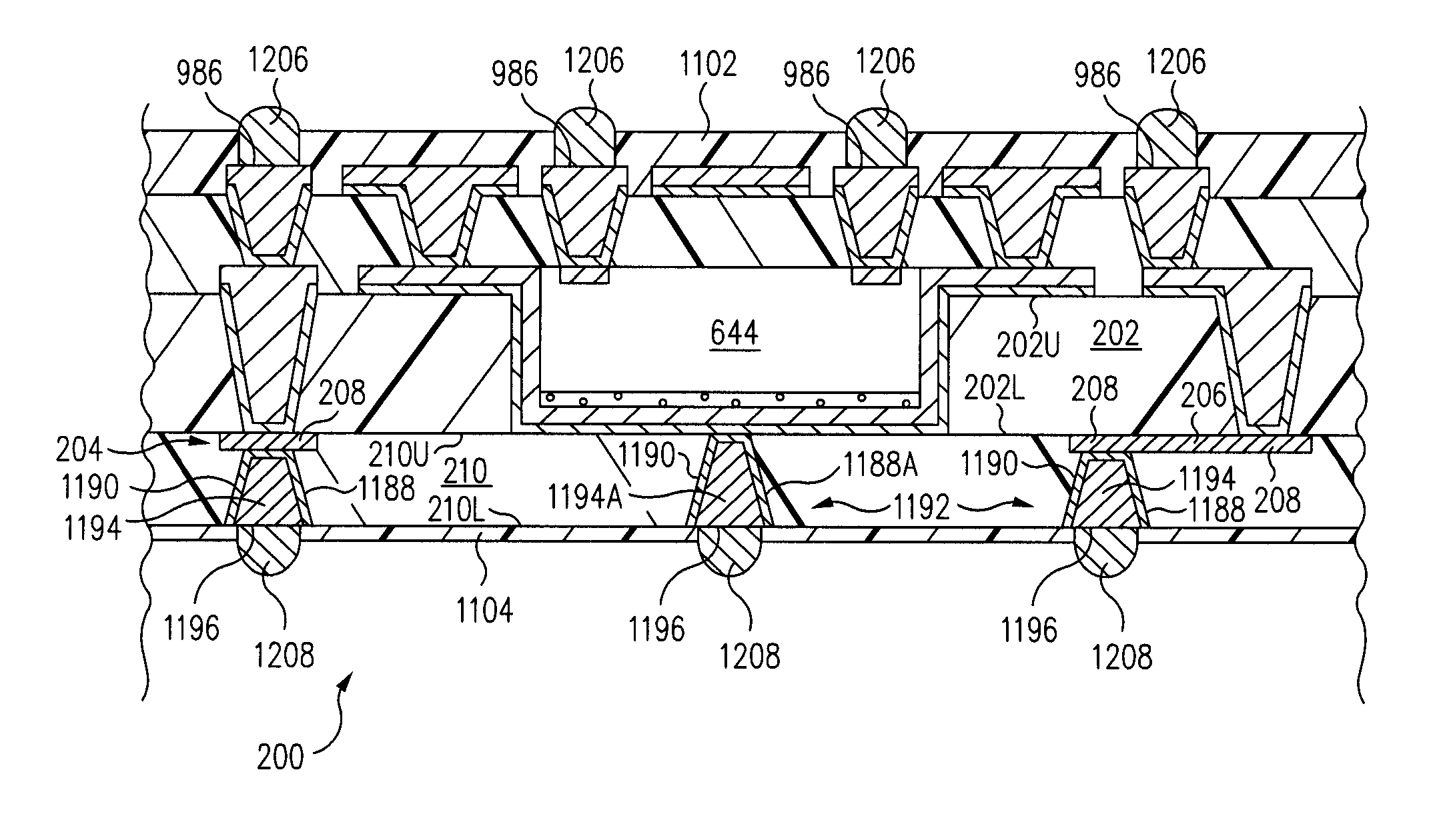 Shielded embedded electronic component substrate fabrication method and structure