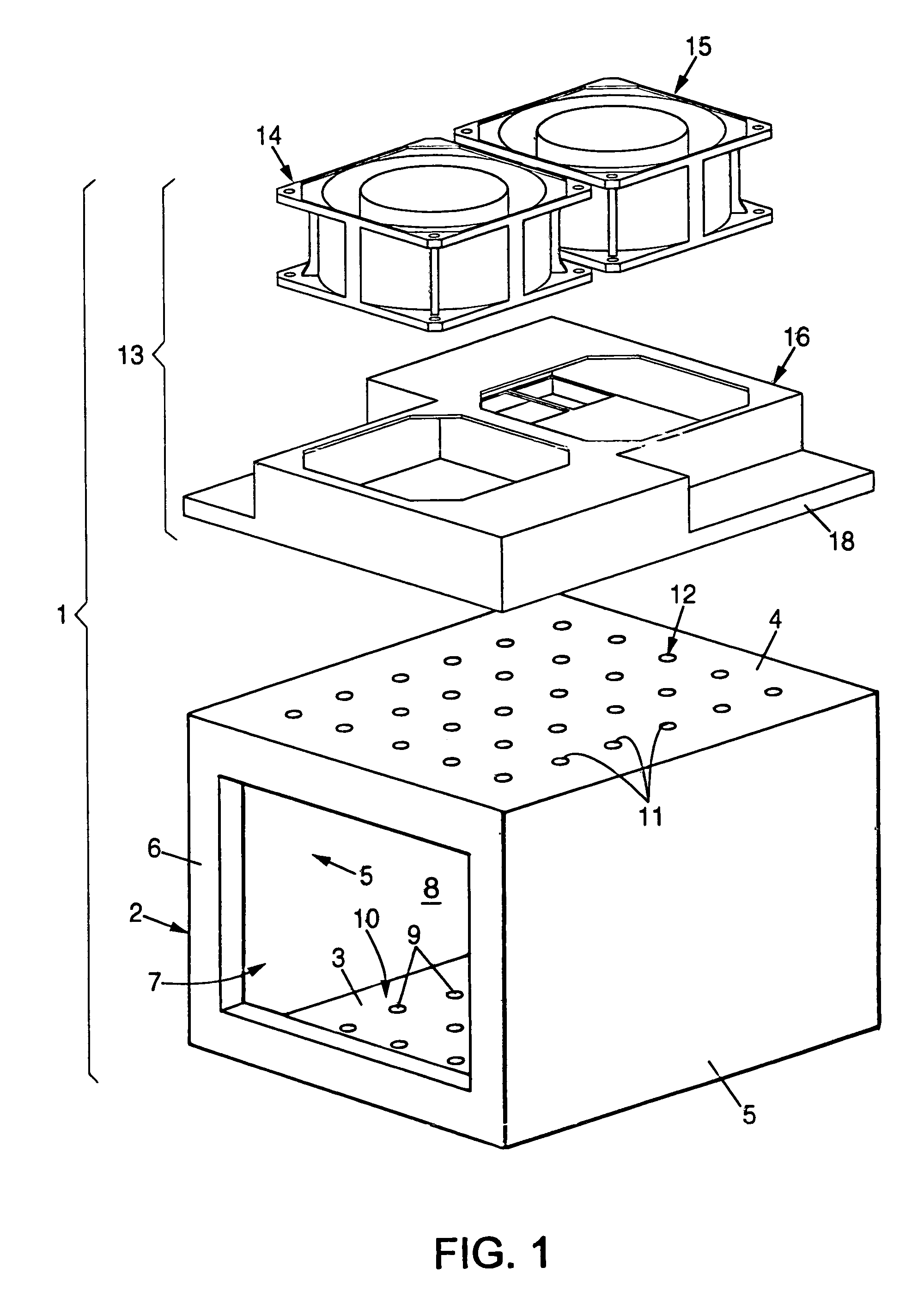 Ventilation system for electrical of electronic equipment