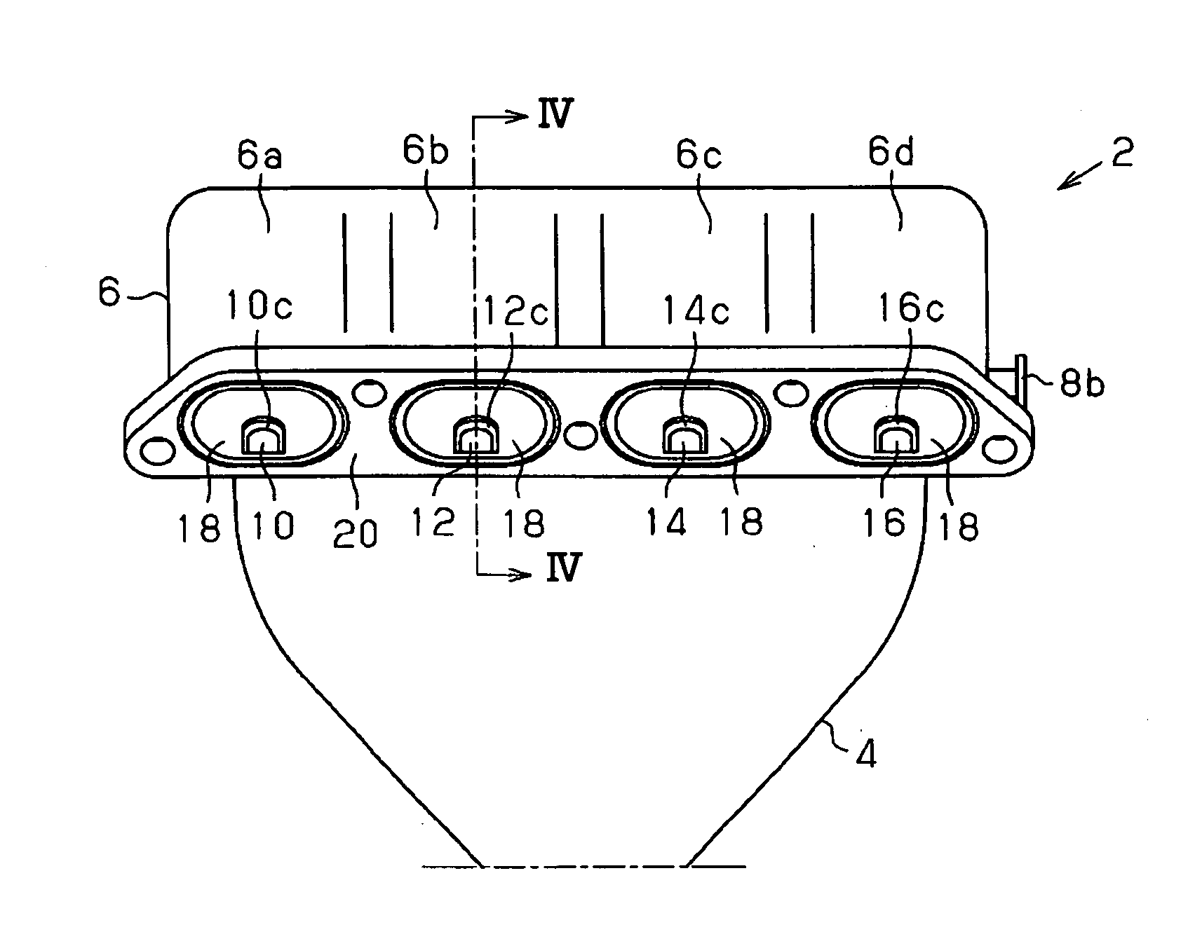 Gas introducing structure of intake path