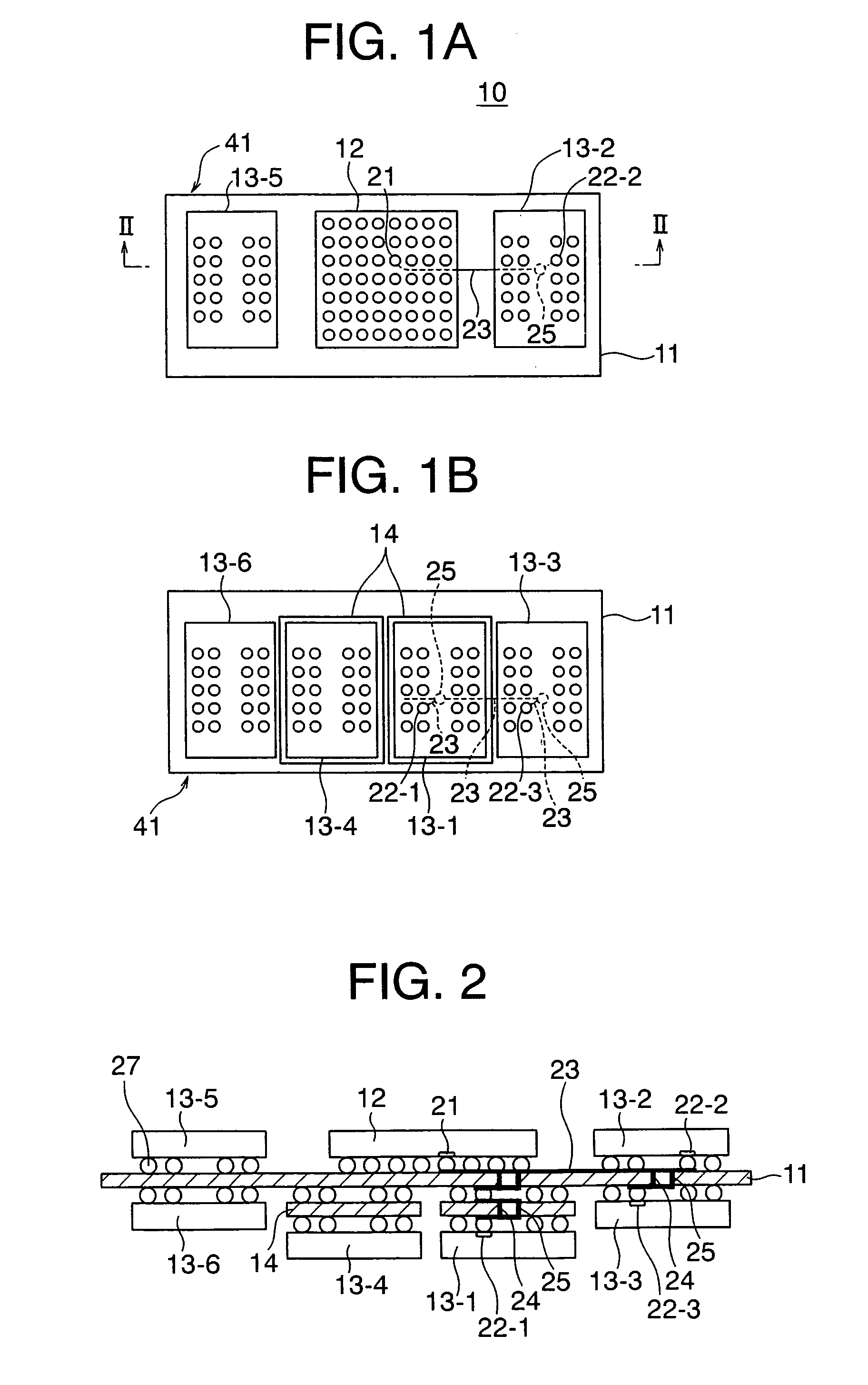 Semiconductor module including a plurality of IC chips therein