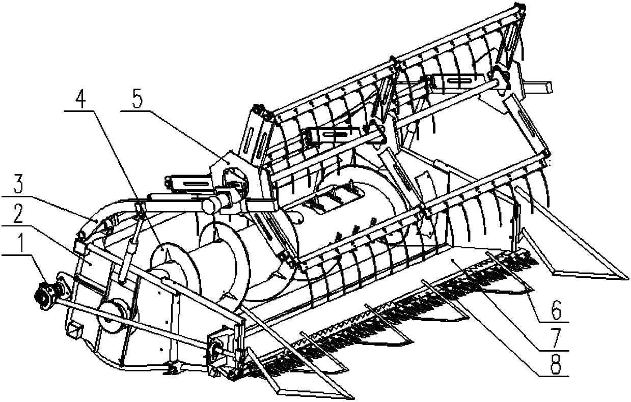 A combine harvester profiling header for harvesting tall stalks and its lodging crops