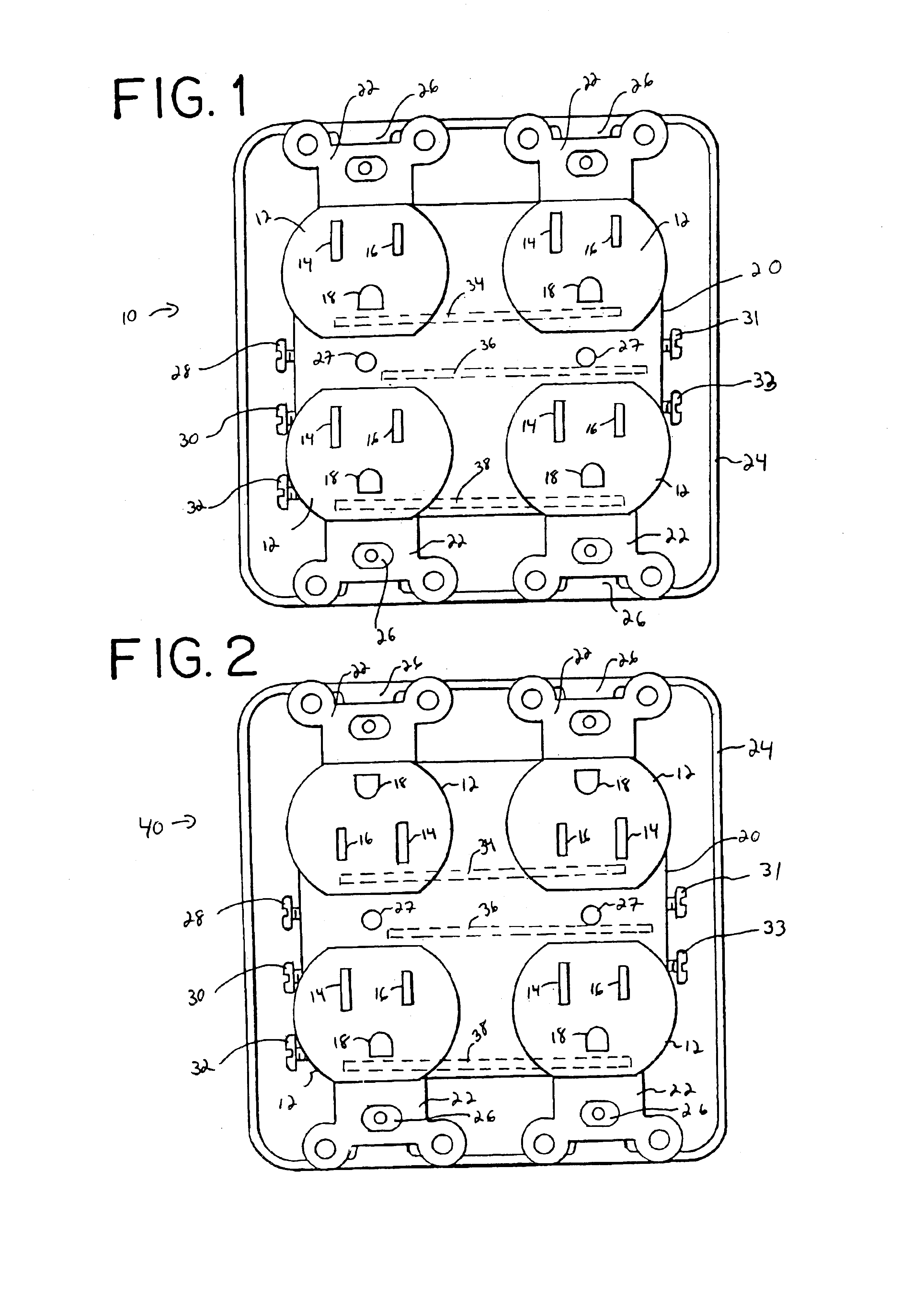 Multiplex electrical receptacle